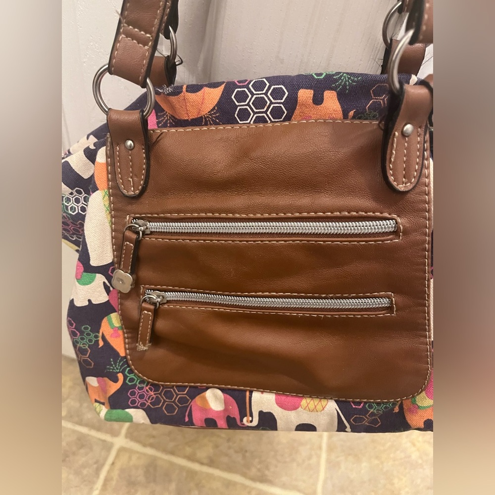 Colorful Elephant Print Tote Bag - Picture 6 of 8